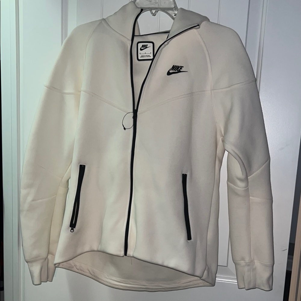 Nike Tech White Zip-Up Hoodie